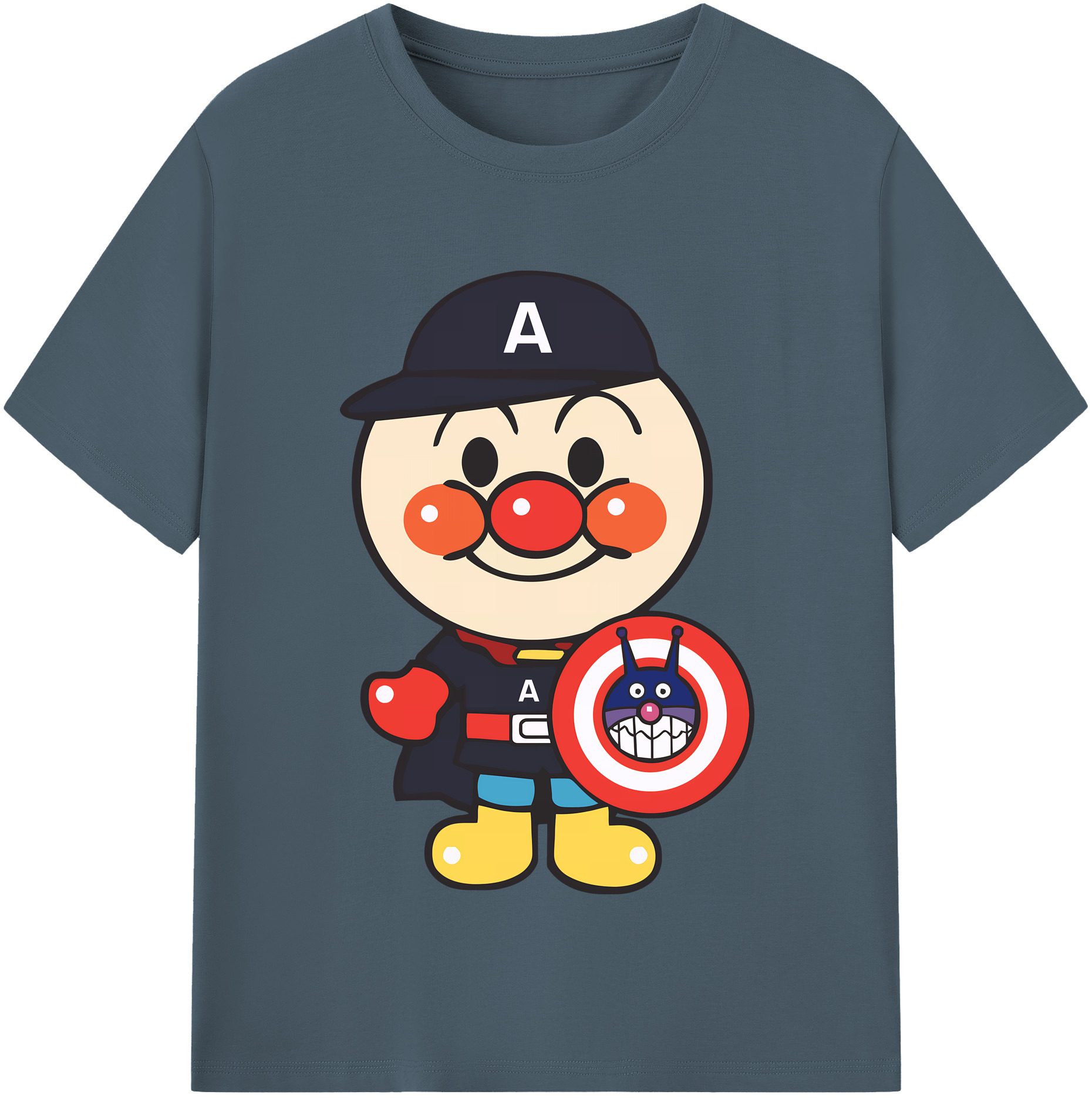 （画像用） アンパンマン Anpanman 綿100％半袖Tシャツ（フロントプリント）
